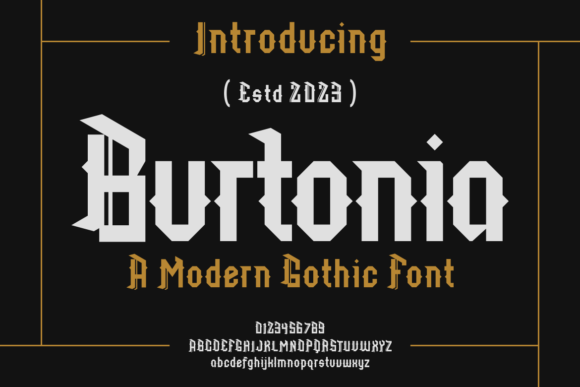 Burtonia Font: Bold Blackletter for Editorial Design